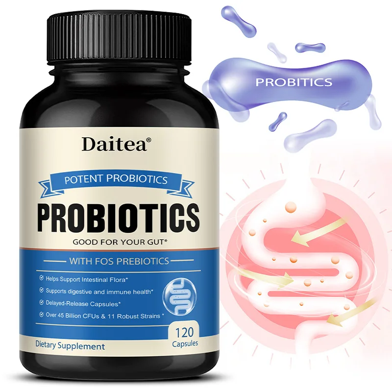 White capsule bottle of VitalSupps Gut Health formula